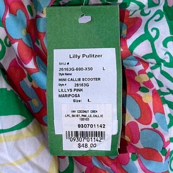 Lilly Pulitzer Girls Mini Callie Scooter Skort, size L - Picture 5 of 5